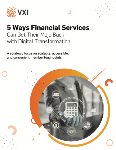 Cover for whitepaper - Page - 5 Ways Financial Services Can Get Their Mojo Back with Digital Transformation