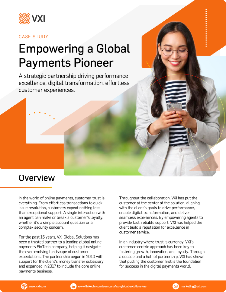 Case study cover titled Empowering a Global Payments Pioneer