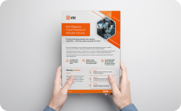 Cover of a VXI branded 2-pager document on Risk and Fraud Management